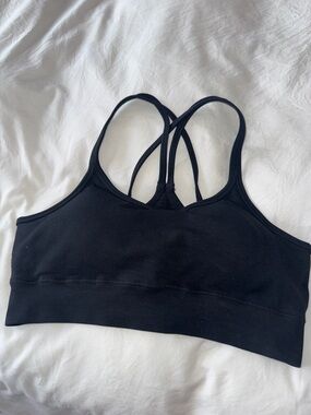 Women’s Black Strappy Sports Bra - gym reapers